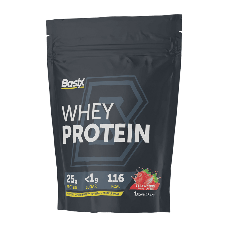 Basix Muscle Whey Protein Strawberry Swirl 454g
