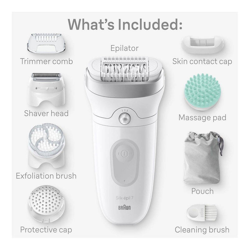 Braun Epilator Silk Epil 7 SkinSpa Wet & Dry Deep Body Exfoliation 7081