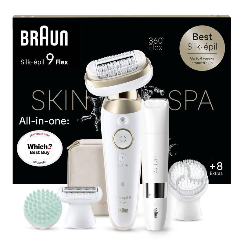 Braun Epilator Silk Epil 9 SkinSpa Flex Wet & Dry Face Spa 96813D