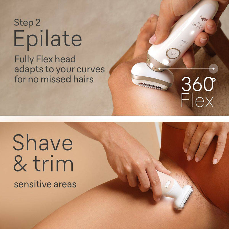 Braun Epilator Silk Epil 9 SkinSpa Flex Wet & Dry Face Spa 96813D