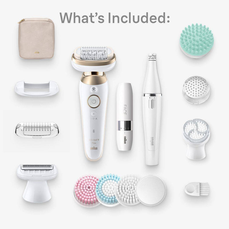 Braun Epilator Silk Epil 9 SkinSpa Flex Wet & Dry Face Spa 96813D