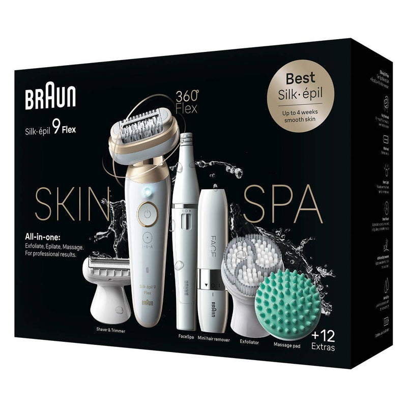 Braun Epilator Silk Epil 9 SkinSpa Flex Wet & Dry Face Spa 96813D