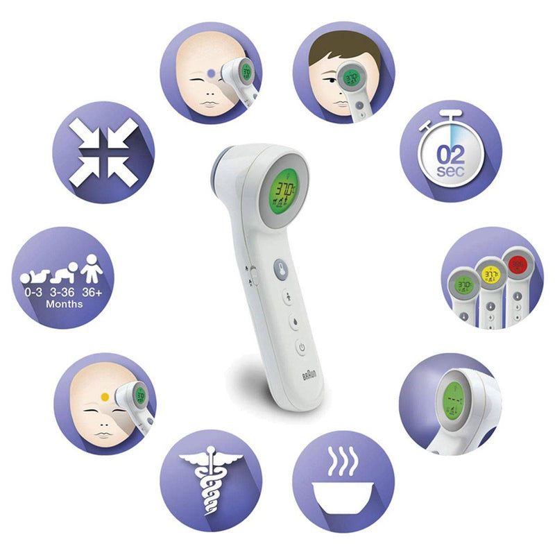 Braun Forehead Thermometer No Touch + Touch White BNT400