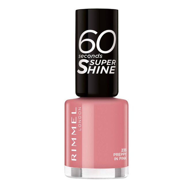 Rimmel 60 Seconds Nail Polish 235 Preppy In Pink 8ml