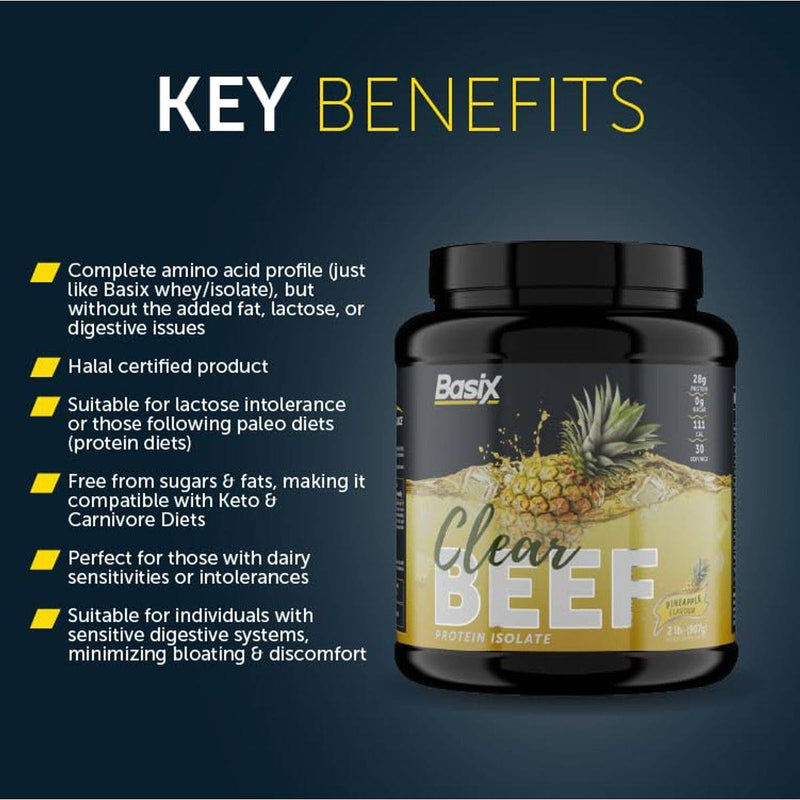 Basix Clear Beef Protein Isolate Pineapple 998g