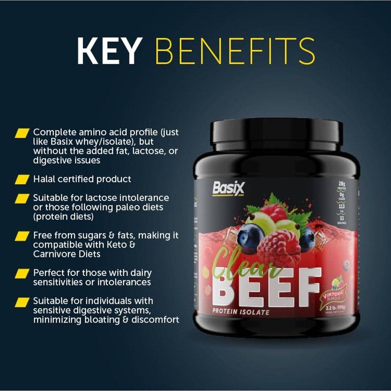 Basix Clear Beef Protein Isolate Vimtonic 998g