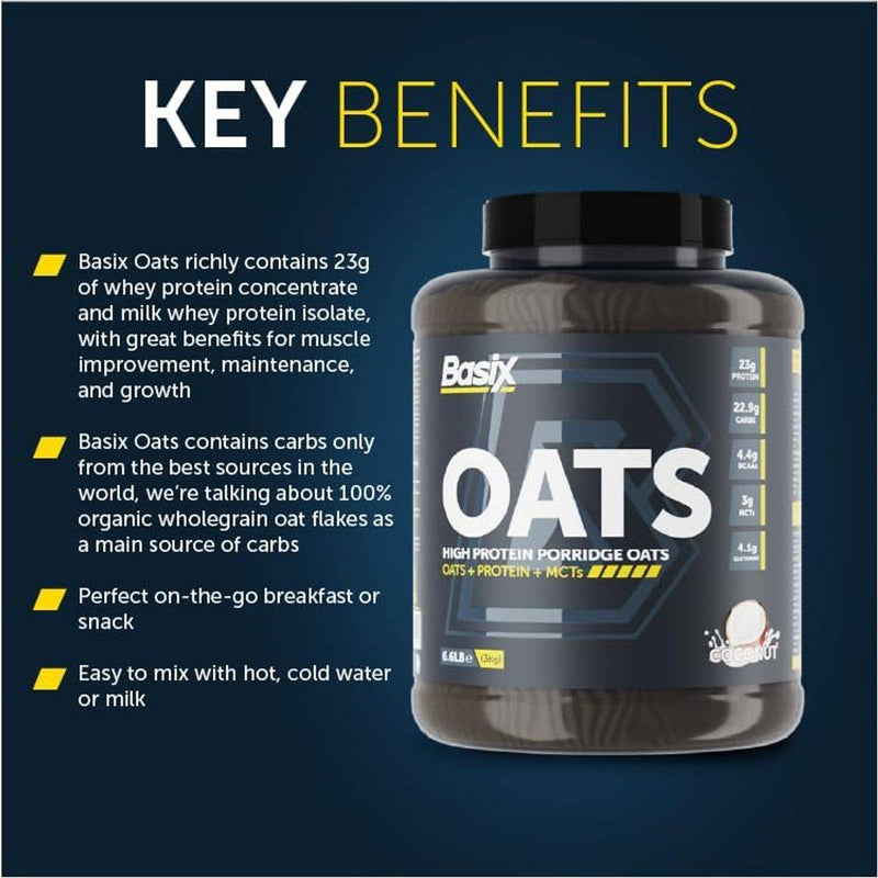 Basix High Protein Porridge Oats Coconut 3kg