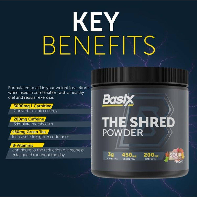 Basix The Shred Sour Gummy Bear 300g
