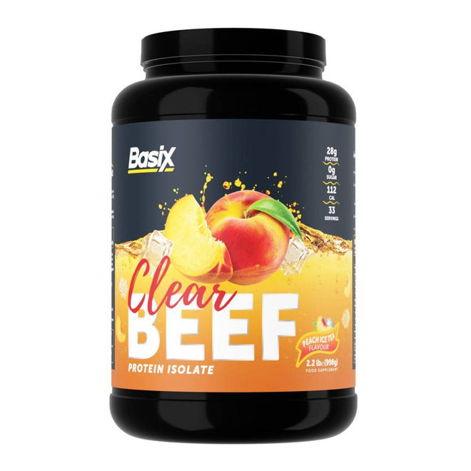 Basix Clear Beef Protein Isolate Peach Ice Tea 998g