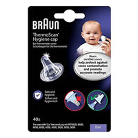 Braun Ear Thermometer ThermoScan Disposable Hygeine Cap Refill LF40 40 Packs
