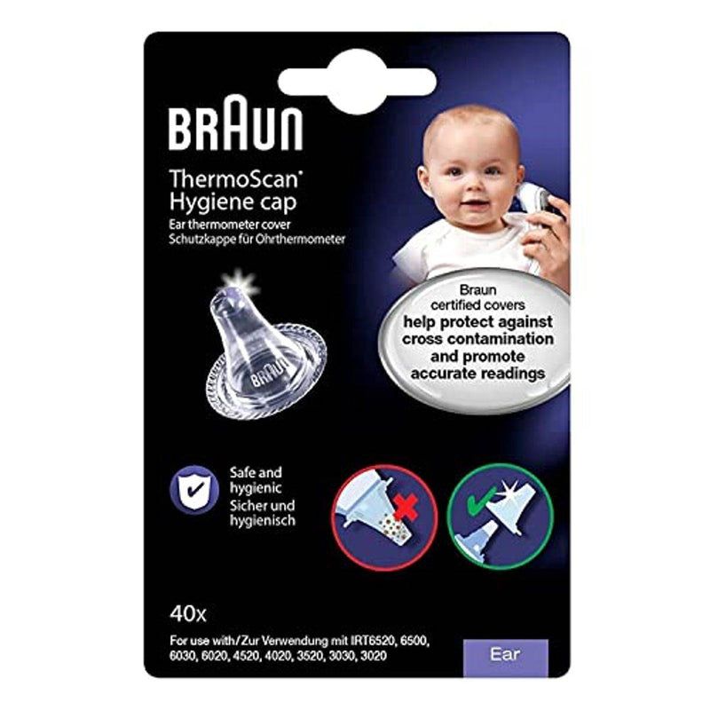 Braun Ear Thermometer ThermoScan Disposable Hygeine Cap Refill LF40 40 Packs