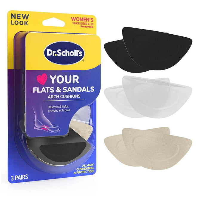 Dr Scholls Love your Flats & Sandals Arch Cushions Womens 3 Pairs