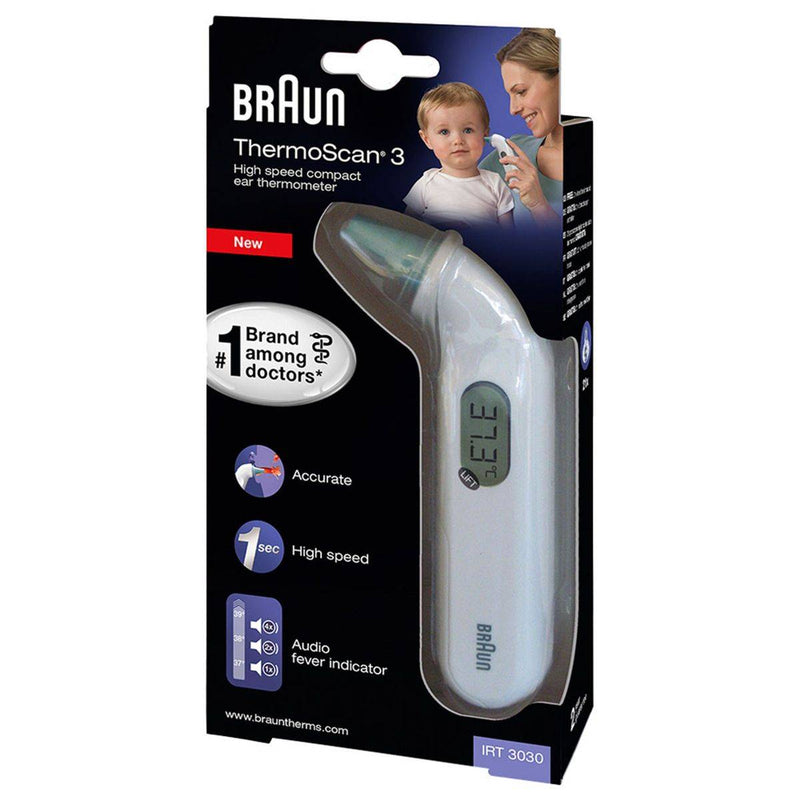 Braun Ear Thermometer ThermoScan 3 IRT3030 White