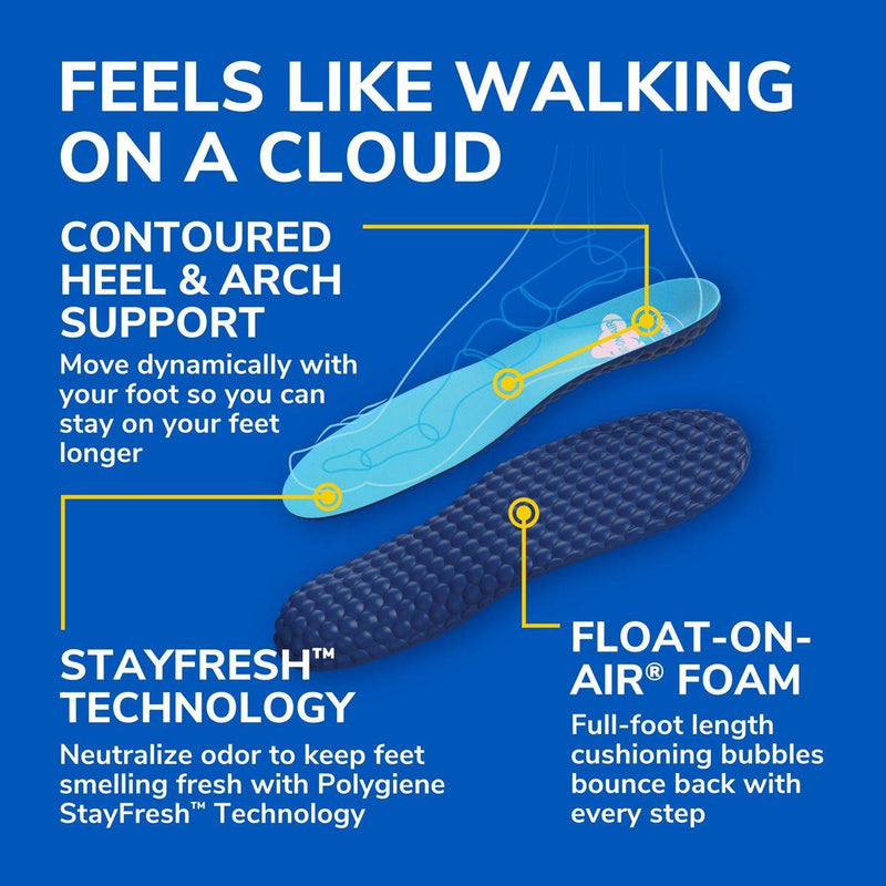 Dr Scholls Float On Air Foam Insoles Mens 1 Pair