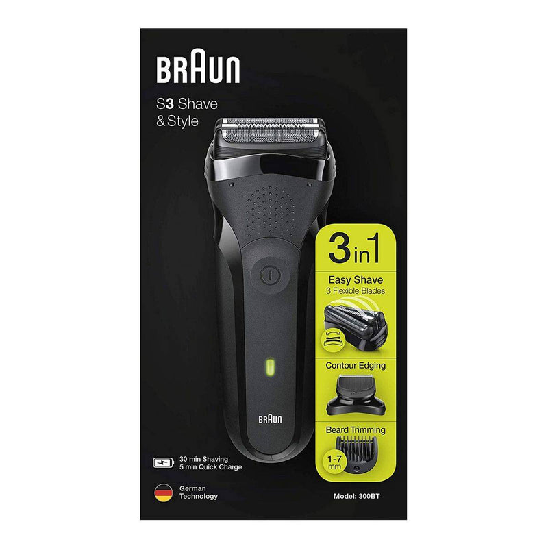 Braun Beard Trimmer Electric Series 3 Shave & Style Black 300BT