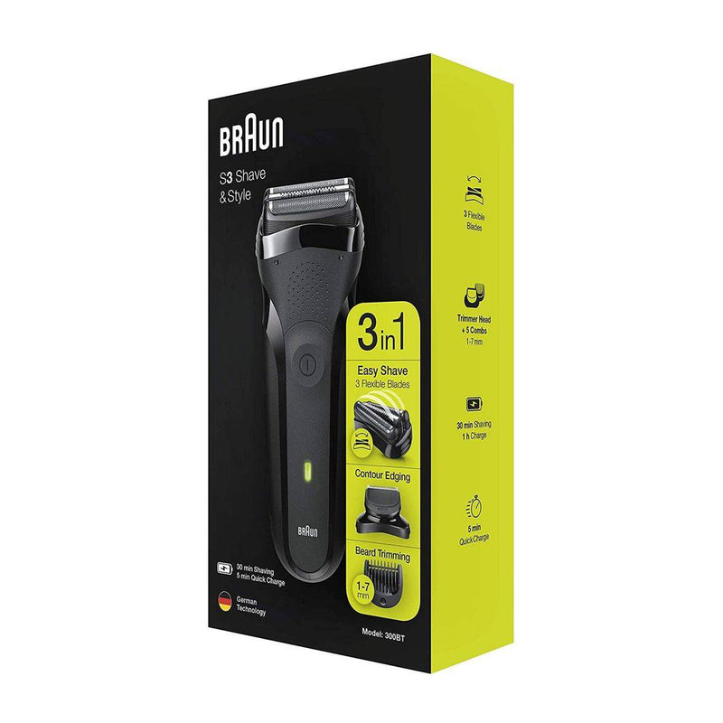 Braun Beard Trimmer Electric Series 3 Shave & Style Black 300BT