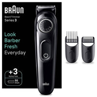 Braun Beard Trimmer Electric Series 3 Ultra Sharp Blade Black BT3410
