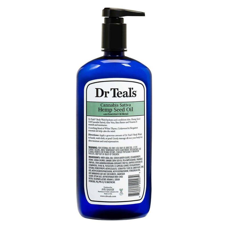 Dr Teals Body Wash With Pure Epsom Salt Cannabis Sativa 710ml