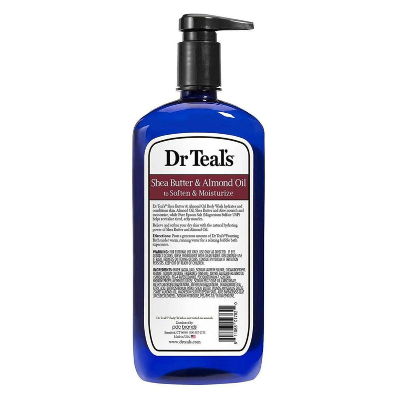Dr Teals Body Wash With Pure Epsom Salt Shea Butter & Almond Oil 710ml