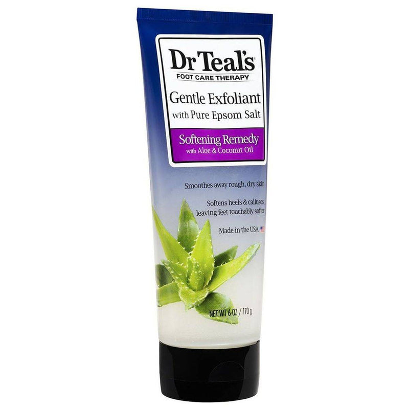 Dr Teals Gentle Exfoliant Foot Scrub With Pure Epsom Salt Softening Remedy 170g
