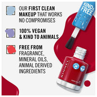Rimmel Kind & Free Nail Polish 156 Poppy Pop Red 8ml