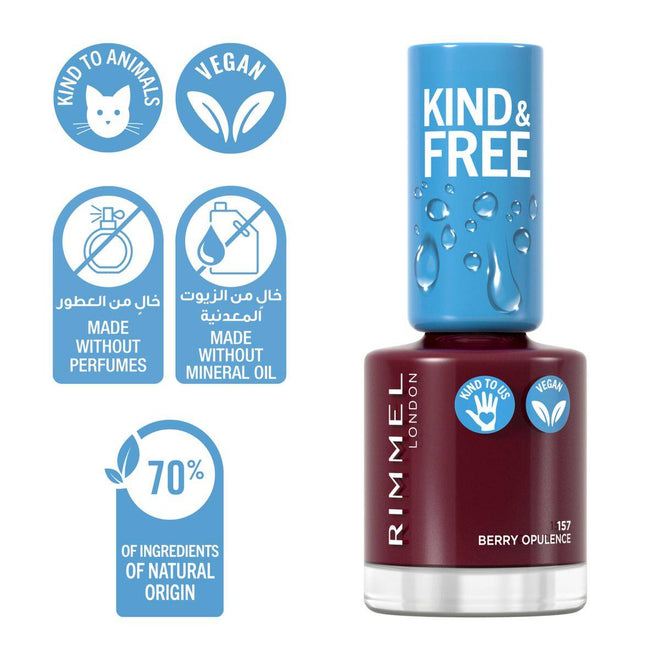 Rimmel Kind & Free Nail Polish 157 Berry Opulence 8ml