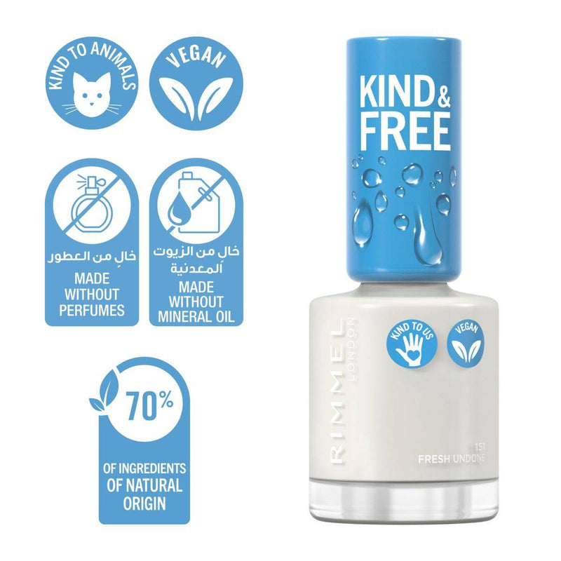 Rimmel Kind & Free Nail Polish 151 Fresh Undone 8ml