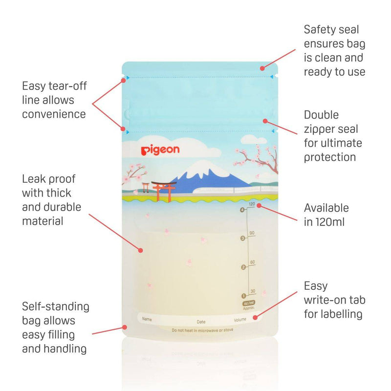 Pigeon Breast Milk Storage 120ml 25 Bags
