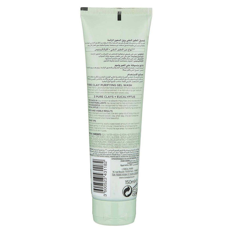 Loreal Paris Pure Clay Green Face Wash with Eucalyptus 150ml