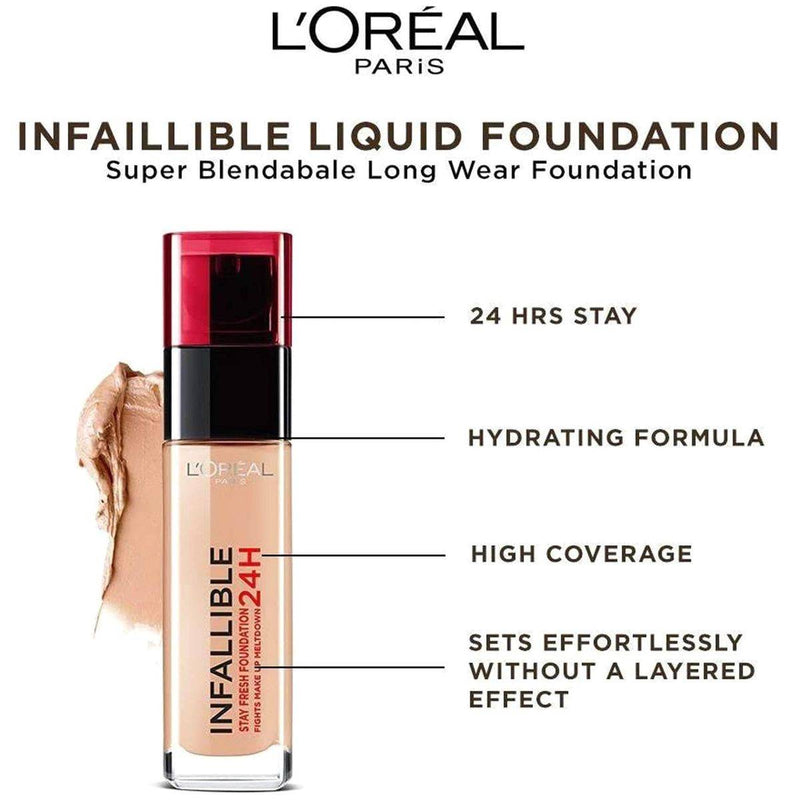 Loreal Paris Infallible 24Hr Fresh Wear Foundation 140 Beige Dore 30g