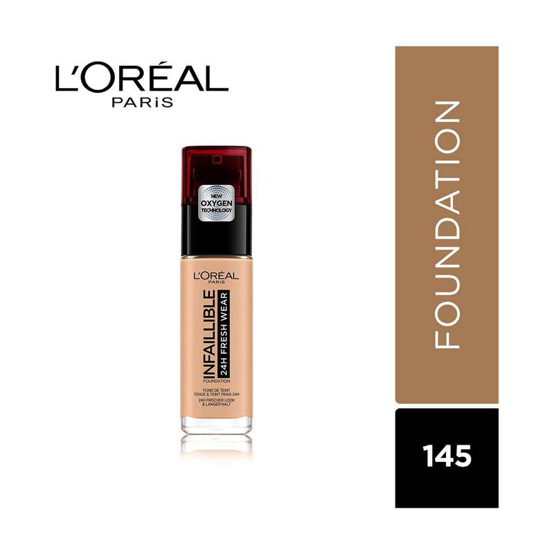 Loreal Paris Infallible 24Hr Fresh Wear Foundation 145 Rose Beige 30g
