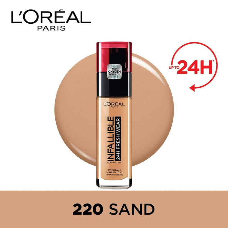 Loreal Paris Infallible 24Hr Fresh Wear Foundation 220 Sand 30g