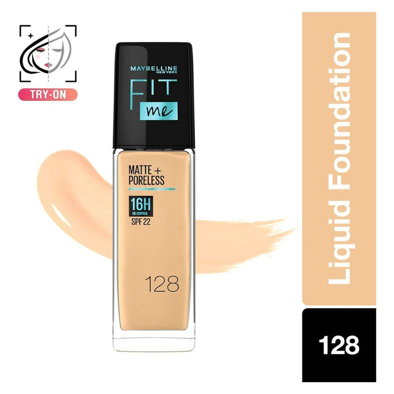 Maybelline Fit Me Matte + Poreless Liquid Foundation SPF22 128
