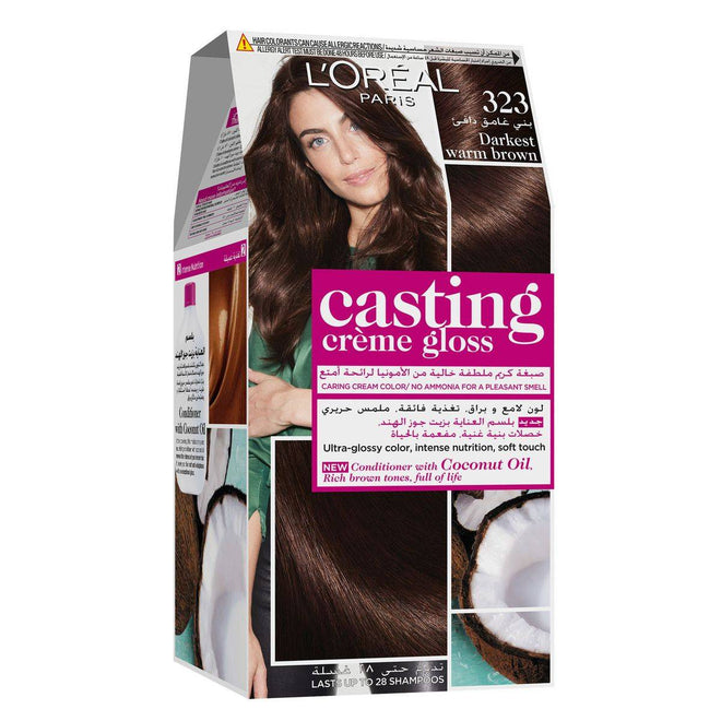 Loreal Paris Casting Creme Gloss 323 Darkest Warm Brown