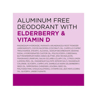 Dr Teals Aluminum Free Deodorant Stick Elderberry & Vitamin D 75g