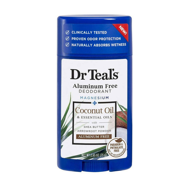 Dr Teals Aluminum Free Deodorant Stick Coconut 75g