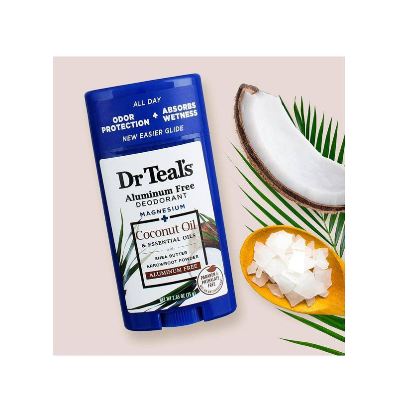 Dr Teals Aluminum Free Deodorant Stick Coconut 75g
