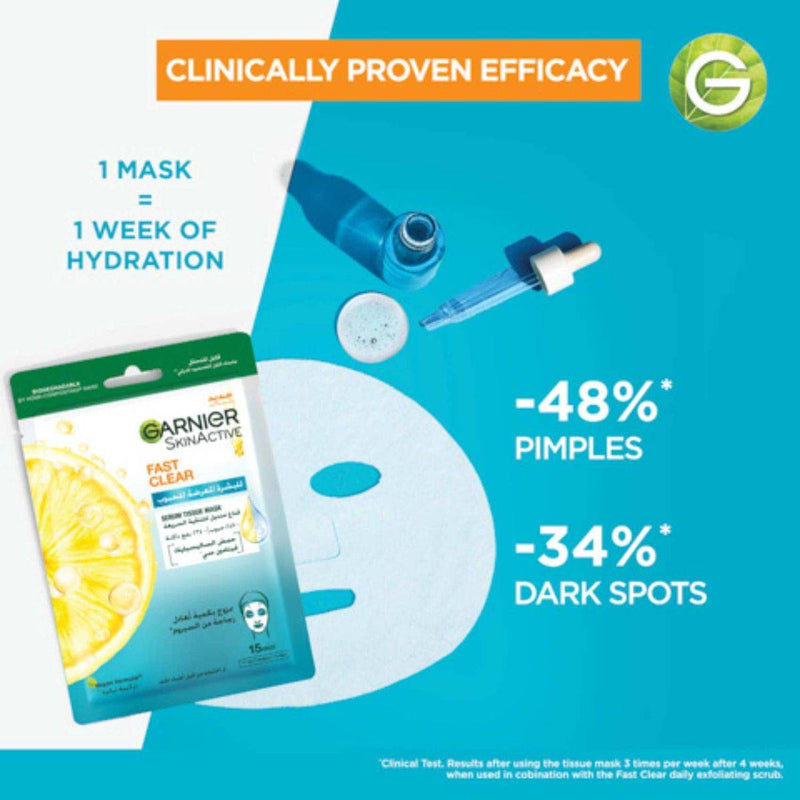 Garnier SkinActive Fast Clear Salicylic Acid Face Tissue Mask 28g