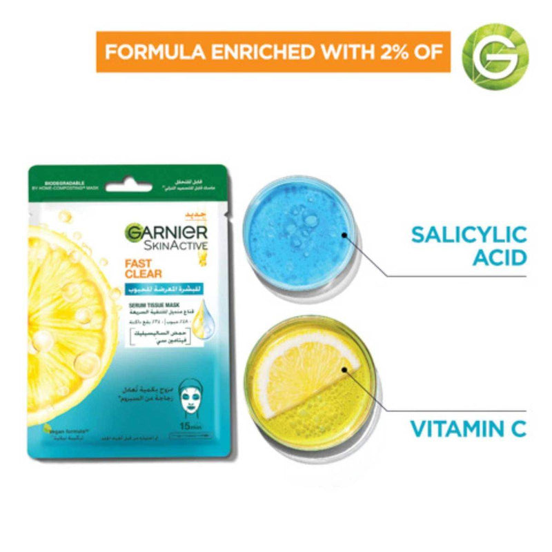 Garnier SkinActive Fast Clear Salicylic Acid Face Tissue Mask 28g