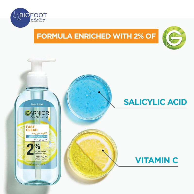 Garnier SkinActive Fast Clear Salicylic Acid Gel Wash 200ml