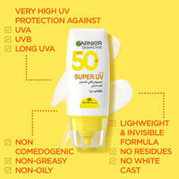 Garnier SkinActive Super UV Invisible Serum Sunscreen SPF 50+ 30ml