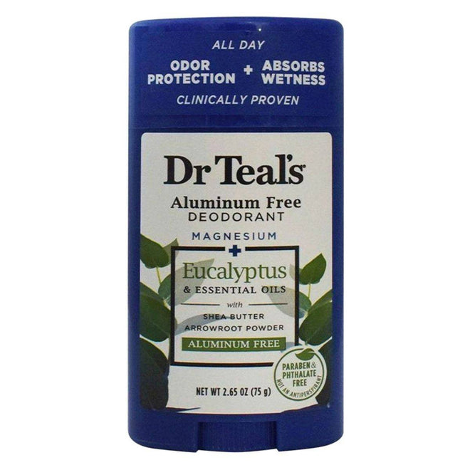 Dr Teals Aluminum Free Deodorant Stick Eucalyptus 75g