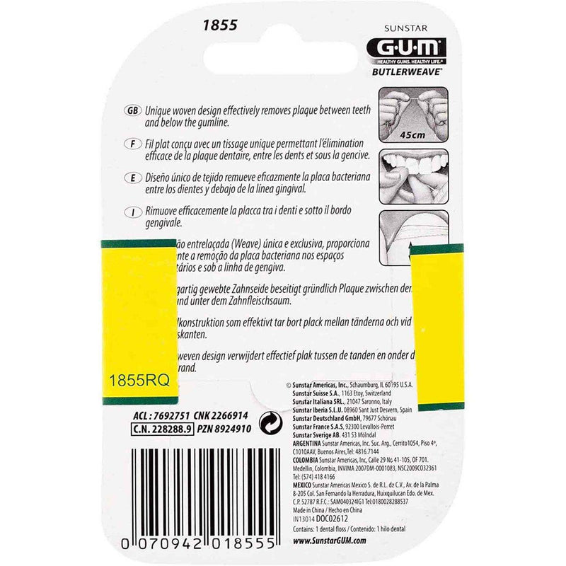 Gum Butlerweave Floss Waxed Mint 55mm