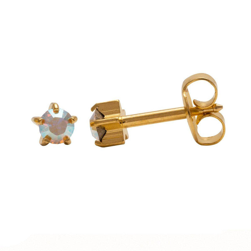 Studex Gold Plated Maxi Tiffany AB Crystal Card