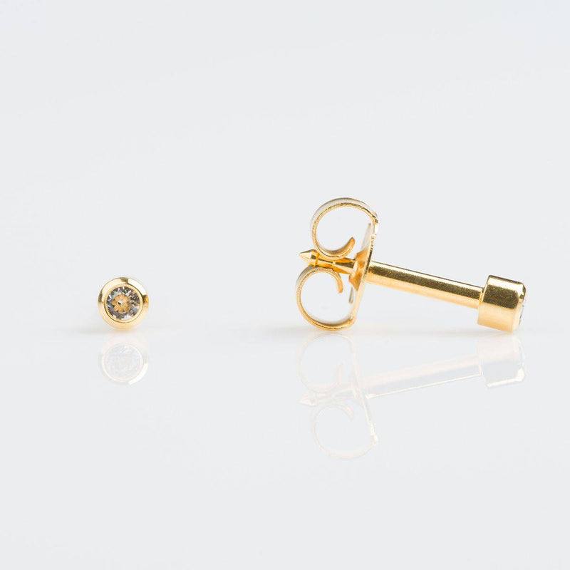 Studex Gold Plated Mini Birthstone April Crystal Card