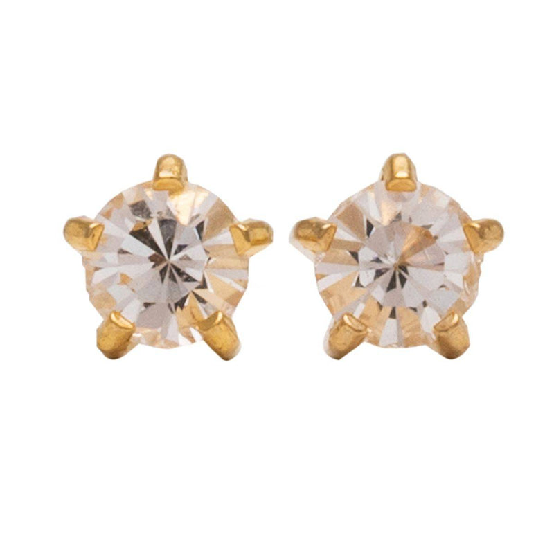 Studex Gold Plated Mini Tiffany April Crystal Card