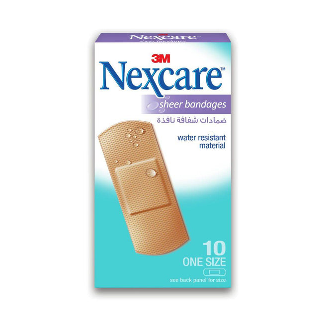 Nexcare Bandages Sheer 72x25mm 10 Plasters