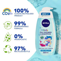 Nivea Kids 3in1 Shower Shampoo Conditioner Boy Magic Apple 500ml