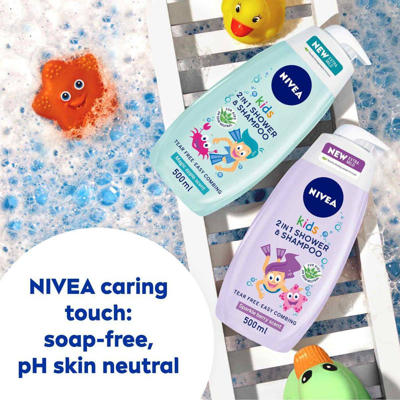 Nivea Kids 3in1 Shower Shampoo Conditioner Boy Magic Apple 500ml