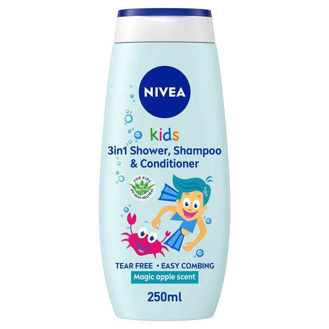 Nivea Kids 3in1 Shower Shampoo Conditioner Boy Magic Apple 250ml